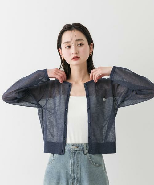 SENSE OF PLACE by URBAN RESEARCH / センスオブプレイス バイ アーバンリサーチ カーディガン・ボレロ | シシュウコンパクトシアーカーディガン | 詳細14