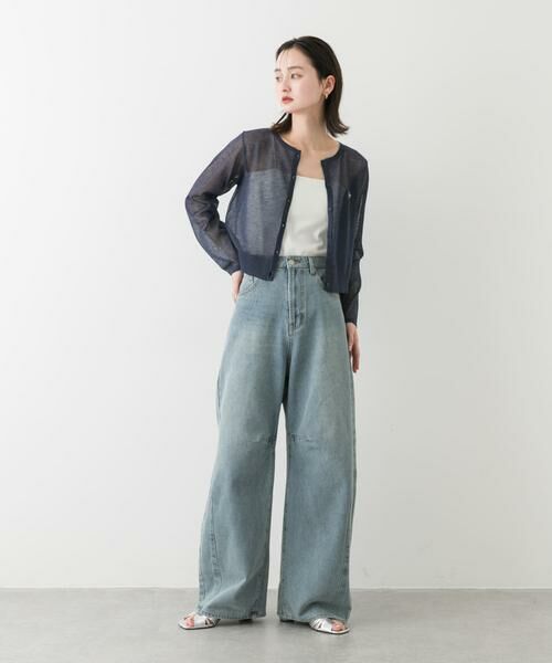 SENSE OF PLACE by URBAN RESEARCH / センスオブプレイス バイ アーバンリサーチ カーディガン・ボレロ | シシュウコンパクトシアーカーディガン | 詳細18