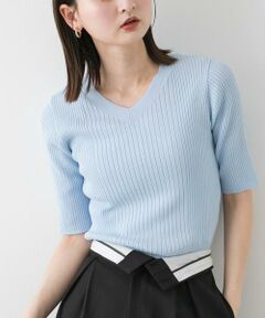 SENSE OF PLACE by URBAN RESEARCH / センスオブプレイス バイ アーバンリサーチ ニット・セーター | Vネックセーター(半袖)