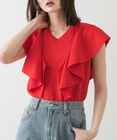 SENSE OF PLACE by URBAN RESEARCH / センスオブプレイス バイ アーバンリサーチ ニット・セーター | フリルショルダートップ