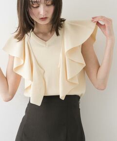 SENSE OF PLACE by URBAN RESEARCH / センスオブプレイス バイ アーバンリサーチ ニット・セーター | フリルショルダートップ