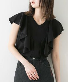 SENSE OF PLACE by URBAN RESEARCH / センスオブプレイス バイ アーバンリサーチ ニット・セーター | フリルショルダートップ