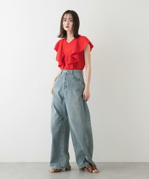 SENSE OF PLACE by URBAN RESEARCH / センスオブプレイス バイ アーバンリサーチ ニット・セーター | フリルショルダートップ | 詳細5