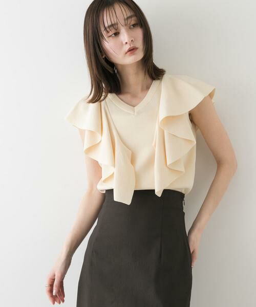 SENSE OF PLACE by URBAN RESEARCH / センスオブプレイス バイ アーバンリサーチ ニット・セーター | フリルショルダートップ | 詳細15