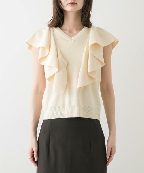 SENSE OF PLACE by URBAN RESEARCH / センスオブプレイス バイ アーバンリサーチ ニット・セーター | フリルショルダートップ | 詳細19