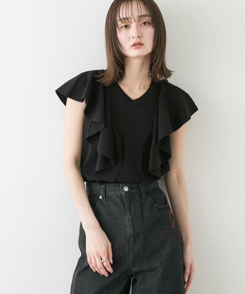 SENSE OF PLACE by URBAN RESEARCH / センスオブプレイス バイ アーバンリサーチ ニット・セーター | フリルショルダートップ | 詳細25