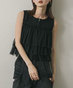 SENSE OF PLACE by URBAN RESEARCH / センスオブプレイス バイ アーバンリサーチ ニット・セーター | ダブルジップフリルニットトップ