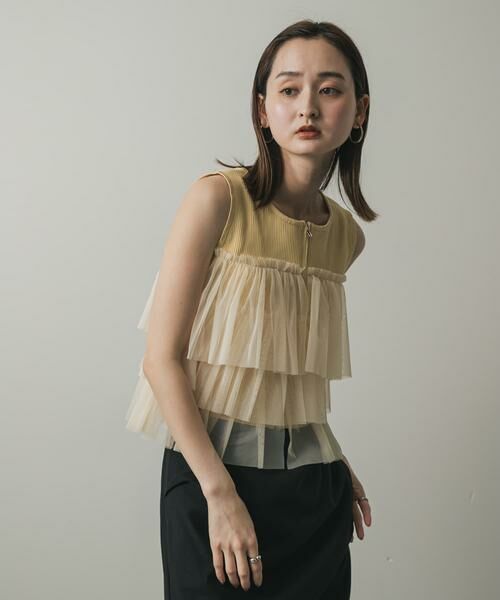 SENSE OF PLACE by URBAN RESEARCH / センスオブプレイス バイ アーバンリサーチ ニット・セーター | ダブルジップフリルニットトップ | 詳細2