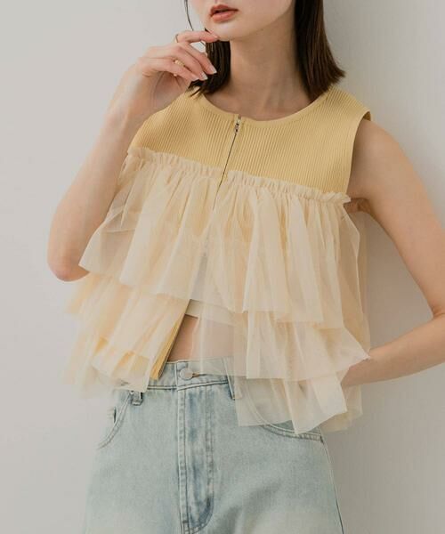 SENSE OF PLACE by URBAN RESEARCH / センスオブプレイス バイ アーバンリサーチ ニット・セーター | ダブルジップフリルニットトップ | 詳細6