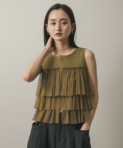 SENSE OF PLACE by URBAN RESEARCH / センスオブプレイス バイ アーバンリサーチ ニット・セーター | ダブルジップフリルニットトップ | 詳細10