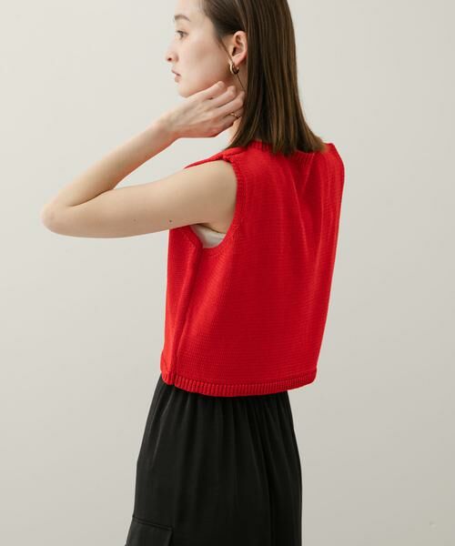 SENSE OF PLACE by URBAN RESEARCH / センスオブプレイス バイ アーバンリサーチ ニット・セーター | リネンタッチクロップドセーター | 詳細1