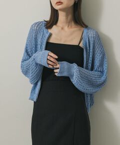 SENSE OF PLACE by URBAN RESEARCH / センスオブプレイス バイ アーバンリサーチ カーディガン・ボレロ | 『一部WEB限定カラー』クルーネックラメメッシュカーディガン