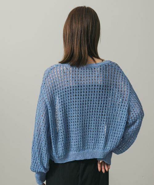 SENSE OF PLACE by URBAN RESEARCH / センスオブプレイス バイ アーバンリサーチ カーディガン・ボレロ | 『一部WEB限定カラー』クルーネックラメメッシュカーディガン | 詳細2