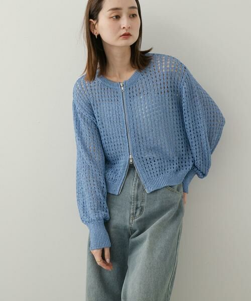 SENSE OF PLACE by URBAN RESEARCH / センスオブプレイス バイ アーバンリサーチ カーディガン・ボレロ | 『一部WEB限定カラー』クルーネックラメメッシュカーディガン | 詳細5