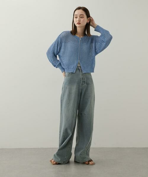 SENSE OF PLACE by URBAN RESEARCH / センスオブプレイス バイ アーバンリサーチ カーディガン・ボレロ | 『一部WEB限定カラー』クルーネックラメメッシュカーディガン | 詳細7