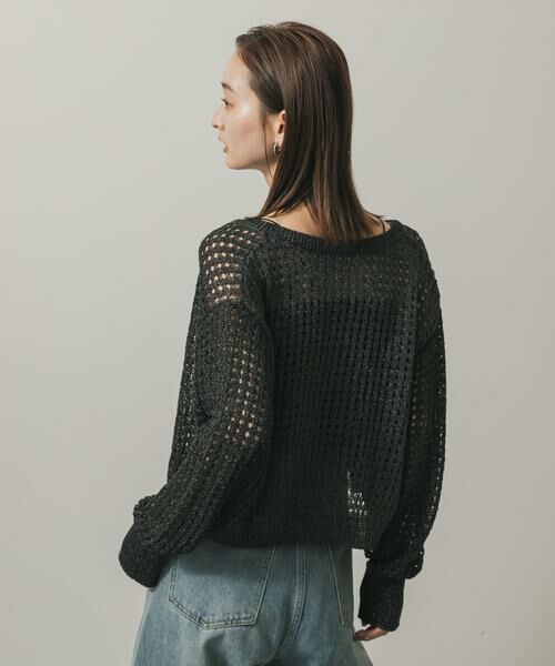 SENSE OF PLACE by URBAN RESEARCH / センスオブプレイス バイ アーバンリサーチ カーディガン・ボレロ | 『一部WEB限定カラー』クルーネックラメメッシュカーディガン | 詳細11