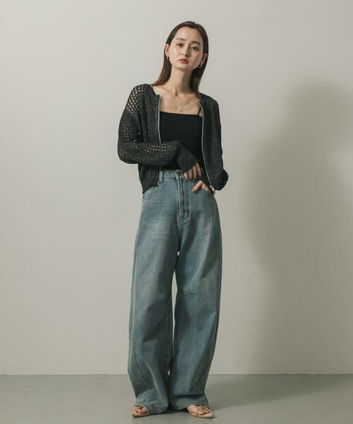 SENSE OF PLACE by URBAN RESEARCH / センスオブプレイス バイ アーバンリサーチ カーディガン・ボレロ | 『一部WEB限定カラー』クルーネックラメメッシュカーディガン | 詳細12