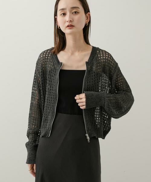 SENSE OF PLACE by URBAN RESEARCH / センスオブプレイス バイ アーバンリサーチ カーディガン・ボレロ | 『一部WEB限定カラー』クルーネックラメメッシュカーディガン | 詳細14