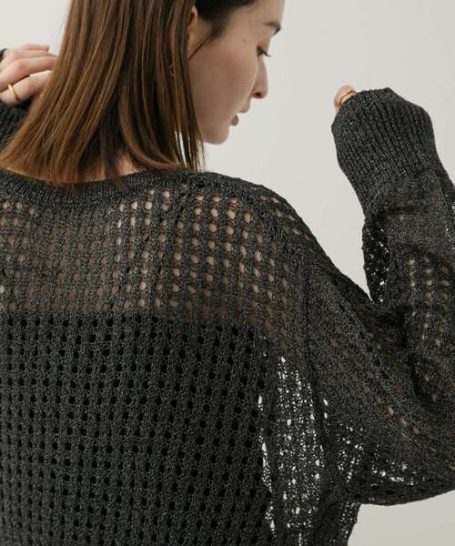SENSE OF PLACE by URBAN RESEARCH / センスオブプレイス バイ アーバンリサーチ カーディガン・ボレロ | 『一部WEB限定カラー』クルーネックラメメッシュカーディガン | 詳細15