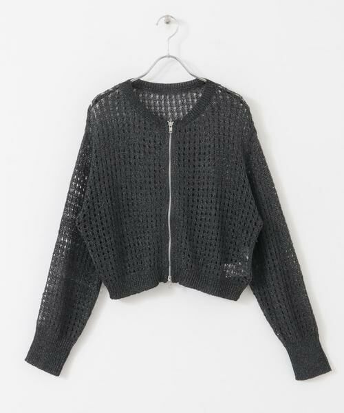 SENSE OF PLACE by URBAN RESEARCH / センスオブプレイス バイ アーバンリサーチ カーディガン・ボレロ | 『一部WEB限定カラー』クルーネックラメメッシュカーディガン | 詳細17