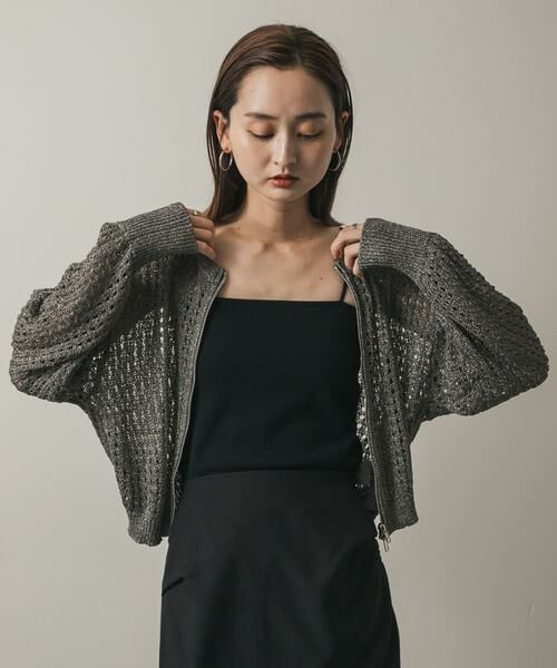 SENSE OF PLACE by URBAN RESEARCH / センスオブプレイス バイ アーバンリサーチ カーディガン・ボレロ | 『一部WEB限定カラー』クルーネックラメメッシュカーディガン | 詳細20