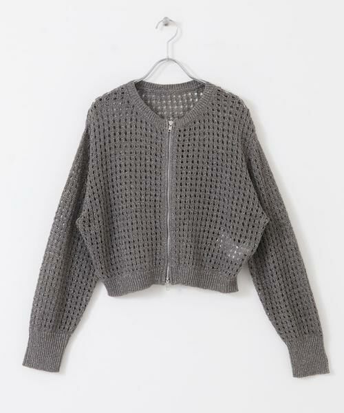 SENSE OF PLACE by URBAN RESEARCH / センスオブプレイス バイ アーバンリサーチ カーディガン・ボレロ | 『一部WEB限定カラー』クルーネックラメメッシュカーディガン | 詳細30