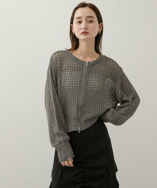 SENSE OF PLACE by URBAN RESEARCH / センスオブプレイス バイ アーバンリサーチ カーディガン・ボレロ | 『一部WEB限定カラー』クルーネックラメメッシュカーディガン | 詳細24
