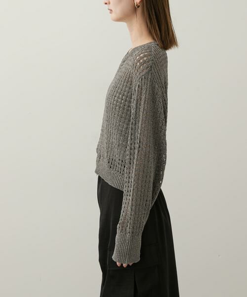 SENSE OF PLACE by URBAN RESEARCH / センスオブプレイス バイ アーバンリサーチ カーディガン・ボレロ | 『一部WEB限定カラー』クルーネックラメメッシュカーディガン | 詳細28