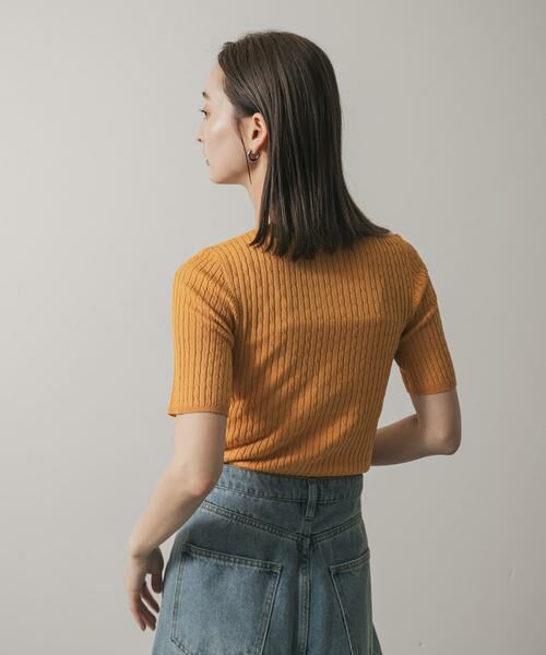SENSE OF PLACE by URBAN RESEARCH / センスオブプレイス バイ アーバンリサーチ ニット・セーター | ヘンリーネックミニケーブルセーター(半袖) | 詳細2
