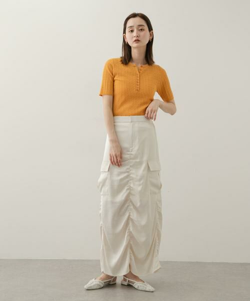 SENSE OF PLACE by URBAN RESEARCH / センスオブプレイス バイ アーバンリサーチ ニット・セーター | ヘンリーネックミニケーブルセーター(半袖) | 詳細4