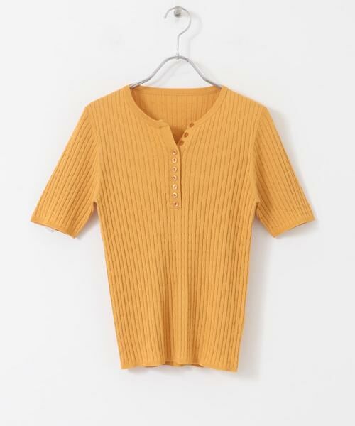 SENSE OF PLACE by URBAN RESEARCH / センスオブプレイス バイ アーバンリサーチ ニット・セーター | ヘンリーネックミニケーブルセーター(半袖) | 詳細5