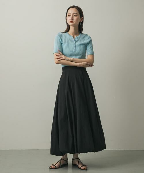 SENSE OF PLACE by URBAN RESEARCH / センスオブプレイス バイ アーバンリサーチ ニット・セーター | ヘンリーネックミニケーブルセーター(半袖) | 詳細10