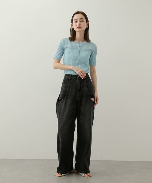 SENSE OF PLACE by URBAN RESEARCH / センスオブプレイス バイ アーバンリサーチ ニット・セーター | ヘンリーネックミニケーブルセーター(半袖) | 詳細13