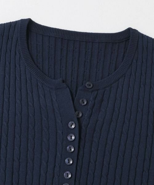 SENSE OF PLACE by URBAN RESEARCH / センスオブプレイス バイ アーバンリサーチ ニット・セーター | ヘンリーネックミニケーブルセーター(半袖) | 詳細25