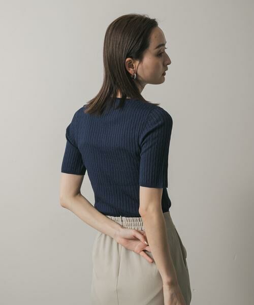 SENSE OF PLACE by URBAN RESEARCH / センスオブプレイス バイ アーバンリサーチ ニット・セーター | ヘンリーネックミニケーブルセーター(半袖) | 詳細17