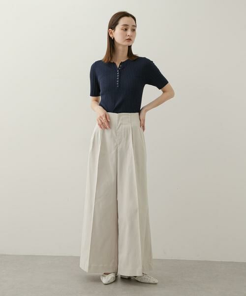 SENSE OF PLACE by URBAN RESEARCH / センスオブプレイス バイ アーバンリサーチ ニット・セーター | ヘンリーネックミニケーブルセーター(半袖) | 詳細20