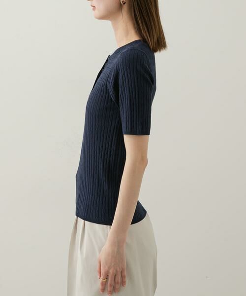 SENSE OF PLACE by URBAN RESEARCH / センスオブプレイス バイ アーバンリサーチ ニット・セーター | ヘンリーネックミニケーブルセーター(半袖) | 詳細22