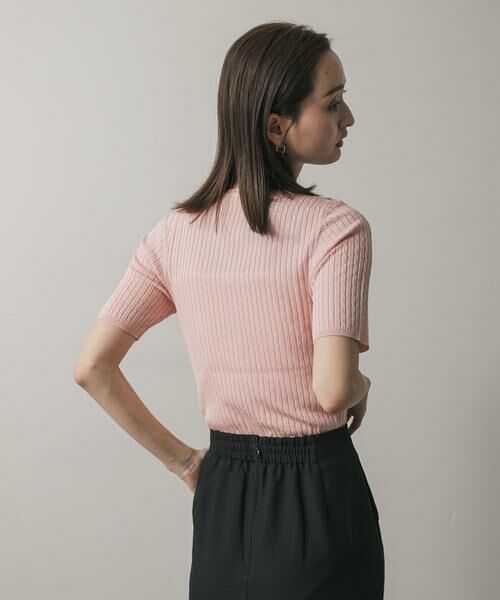 SENSE OF PLACE by URBAN RESEARCH / センスオブプレイス バイ アーバンリサーチ ニット・セーター | ヘンリーネックミニケーブルセーター(半袖) | 詳細27