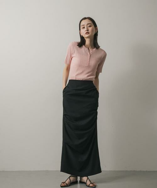 SENSE OF PLACE by URBAN RESEARCH / センスオブプレイス バイ アーバンリサーチ ニット・セーター | ヘンリーネックミニケーブルセーター(半袖) | 詳細28