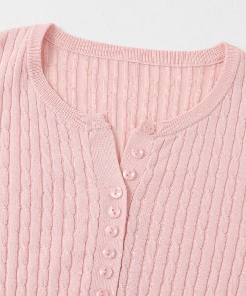 SENSE OF PLACE by URBAN RESEARCH / センスオブプレイス バイ アーバンリサーチ ニット・セーター | ヘンリーネックミニケーブルセーター(半袖) | 詳細30