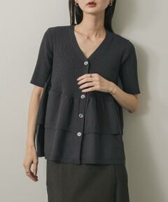 SENSE OF PLACE by URBAN RESEARCH / センスオブプレイス バイ アーバンリサーチ カーディガン・ボレロ | 『WEB限定』ペプラムカーディガン(半袖)