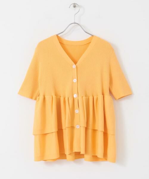 SENSE OF PLACE by URBAN RESEARCH / センスオブプレイス バイ アーバンリサーチ カーディガン・ボレロ | 『WEB限定』ペプラムカーディガン(半袖) | 詳細8