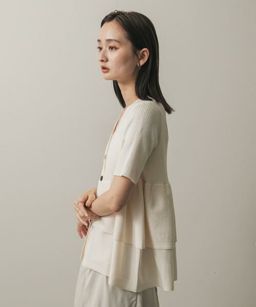 SENSE OF PLACE by URBAN RESEARCH / センスオブプレイス バイ アーバンリサーチ カーディガン・ボレロ | 『WEB限定』ペプラムカーディガン(半袖) | 詳細16