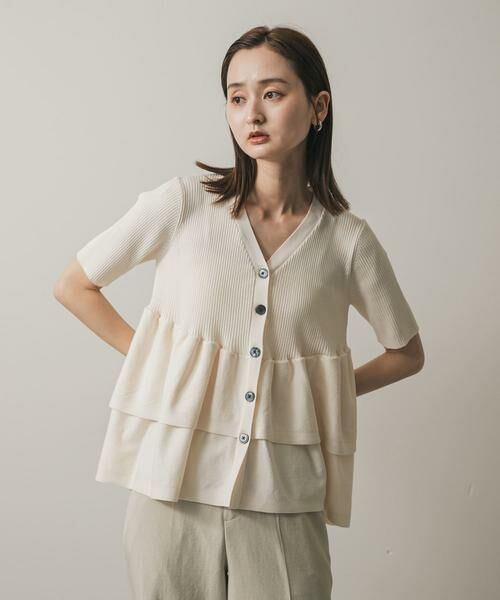 SENSE OF PLACE by URBAN RESEARCH / センスオブプレイス バイ アーバンリサーチ カーディガン・ボレロ | 『WEB限定』ペプラムカーディガン(半袖) | 詳細19
