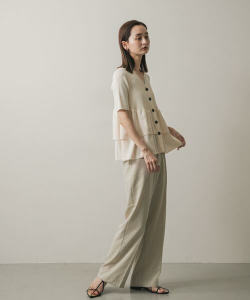 SENSE OF PLACE by URBAN RESEARCH / センスオブプレイス バイ アーバンリサーチ カーディガン・ボレロ | 『WEB限定』ペプラムカーディガン(半袖) | 詳細21