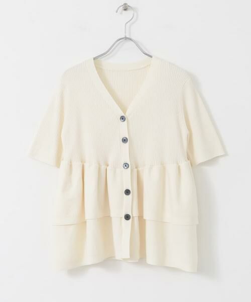 SENSE OF PLACE by URBAN RESEARCH / センスオブプレイス バイ アーバンリサーチ カーディガン・ボレロ | 『WEB限定』ペプラムカーディガン(半袖) | 詳細22