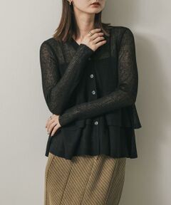 SENSE OF PLACE by URBAN RESEARCH / センスオブプレイス バイ アーバンリサーチ カーディガン・ボレロ | シアーペプラムカーディガン