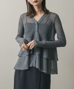 SENSE OF PLACE by URBAN RESEARCH / センスオブプレイス バイ アーバンリサーチ カーディガン・ボレロ | シアーペプラムカーディガン