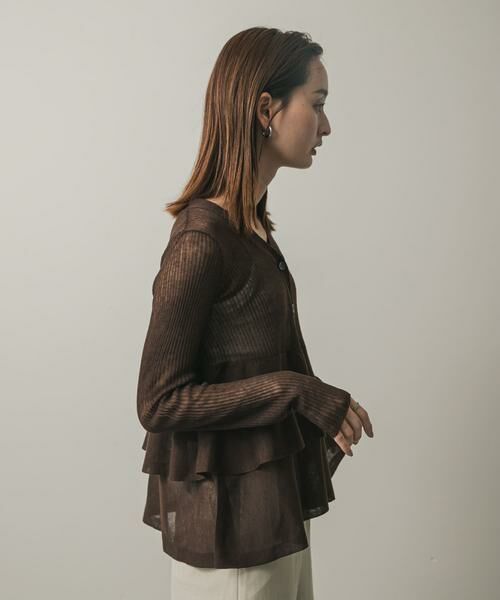SENSE OF PLACE by URBAN RESEARCH / センスオブプレイス バイ アーバンリサーチ カーディガン・ボレロ | シアーペプラムカーディガン | 詳細2