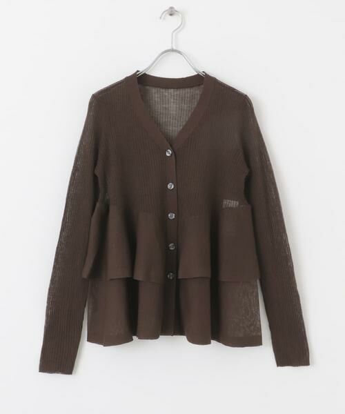 SENSE OF PLACE by URBAN RESEARCH / センスオブプレイス バイ アーバンリサーチ カーディガン・ボレロ | シアーペプラムカーディガン | 詳細5